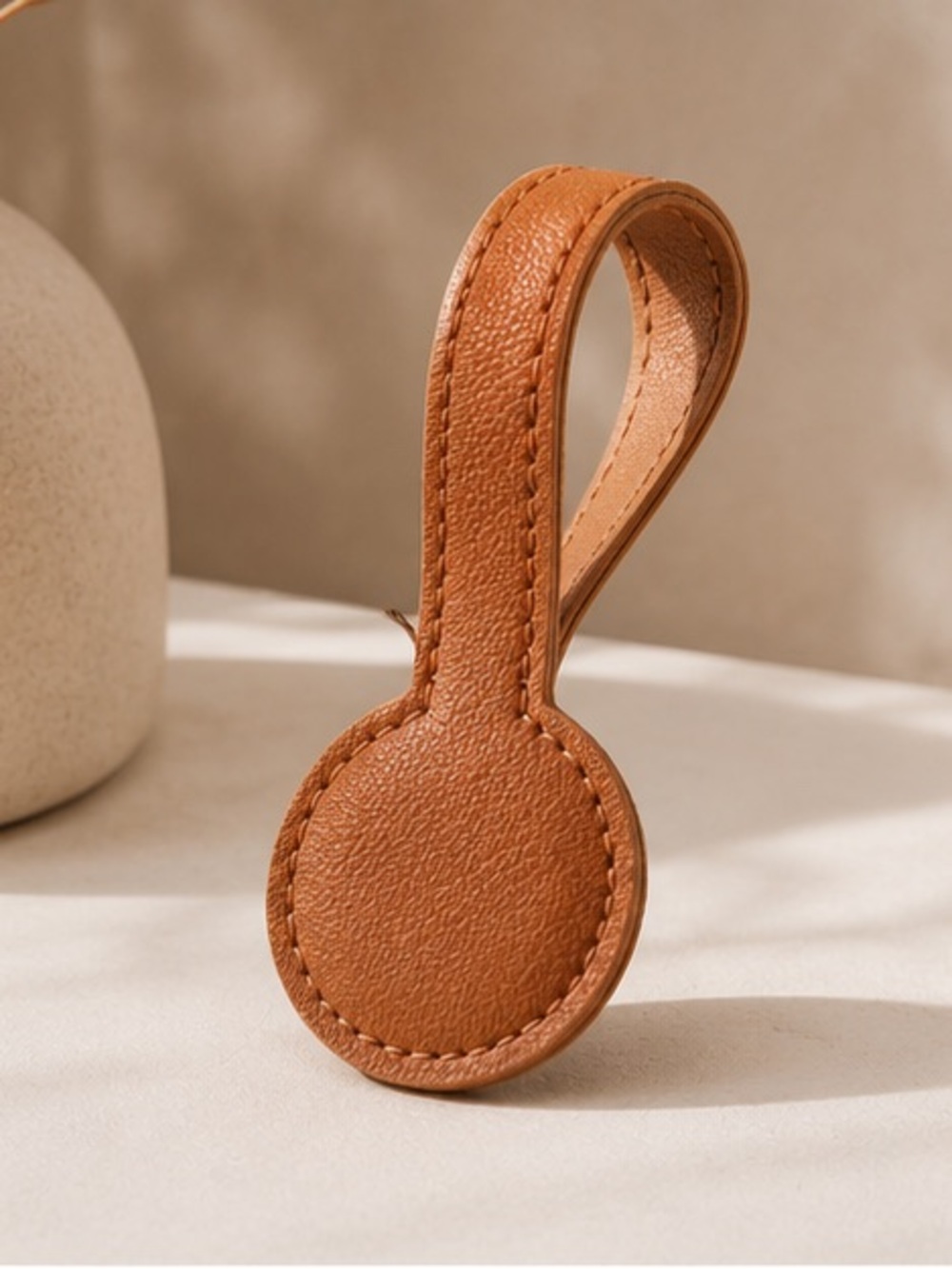 Tan Vegan Leather Magnetic Purse or Hat Clip